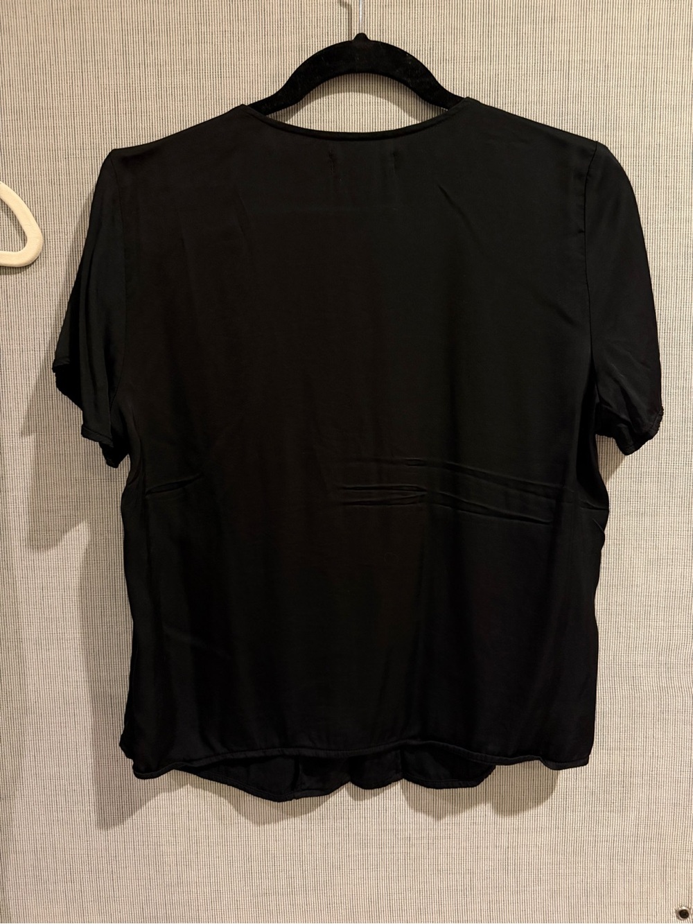 Maisie Button Up Flare Short Sleeve Silk Blouse - Velvet by Graham and Spencer - Picture 9 of 9